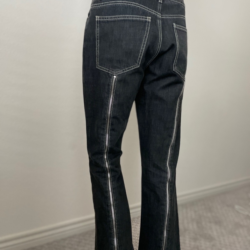 DKNY Black Boot Cut Jeans with Contrast Stitching